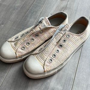 Pink with multi color embroidery